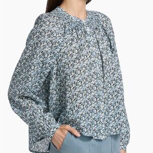Veronica Beard Madge Floral Blouse-FLAWED